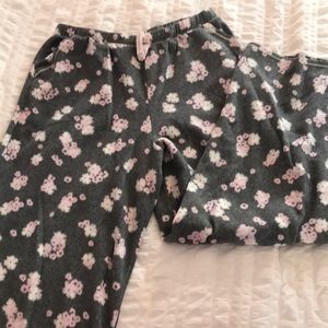 Fleece like gray pajama pants